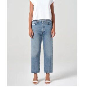 Agolde 90's Crop Mid Rise Straight Jeans in Hooked Size 26